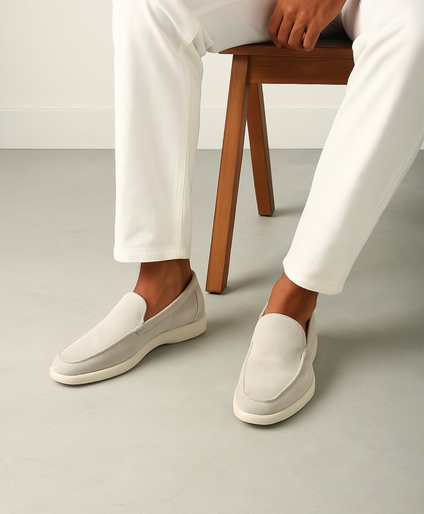 Beige Yachtclub Suède Loafer