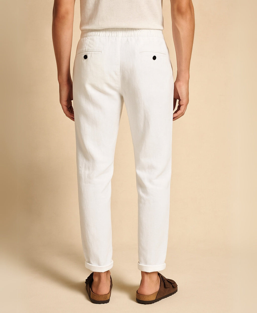 Wit Tropez Linnen Broek