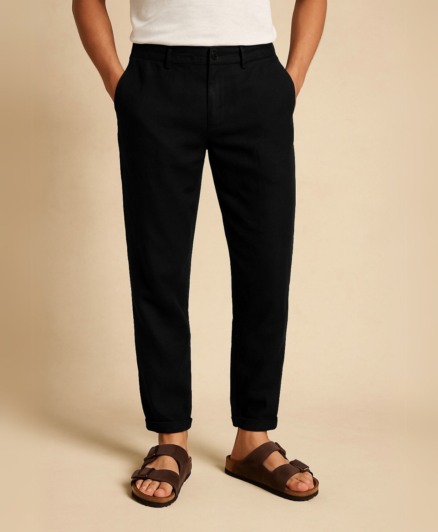 Zwart Tropez Linnen Broek