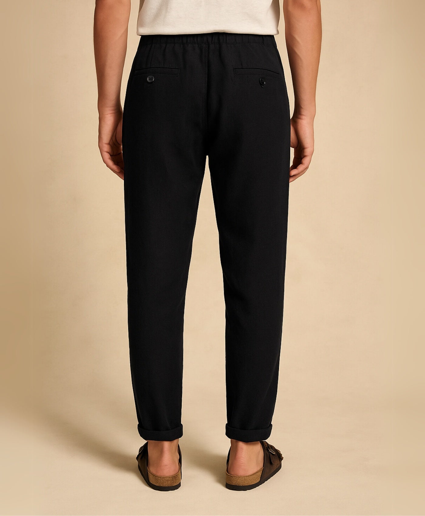 Zwart Tropez Linnen Broek