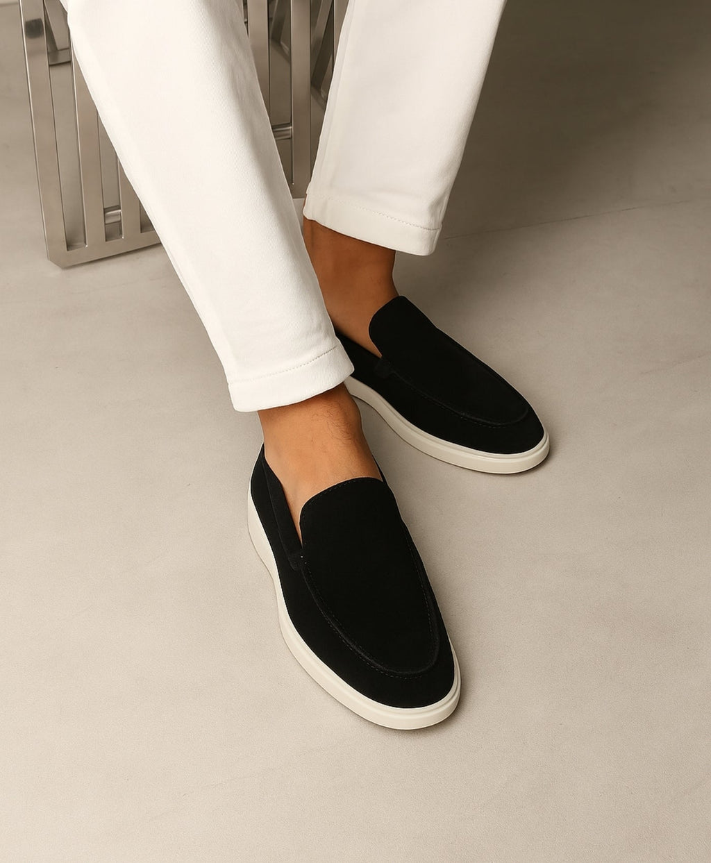 Zwart Yachtclub Suède Loafer
