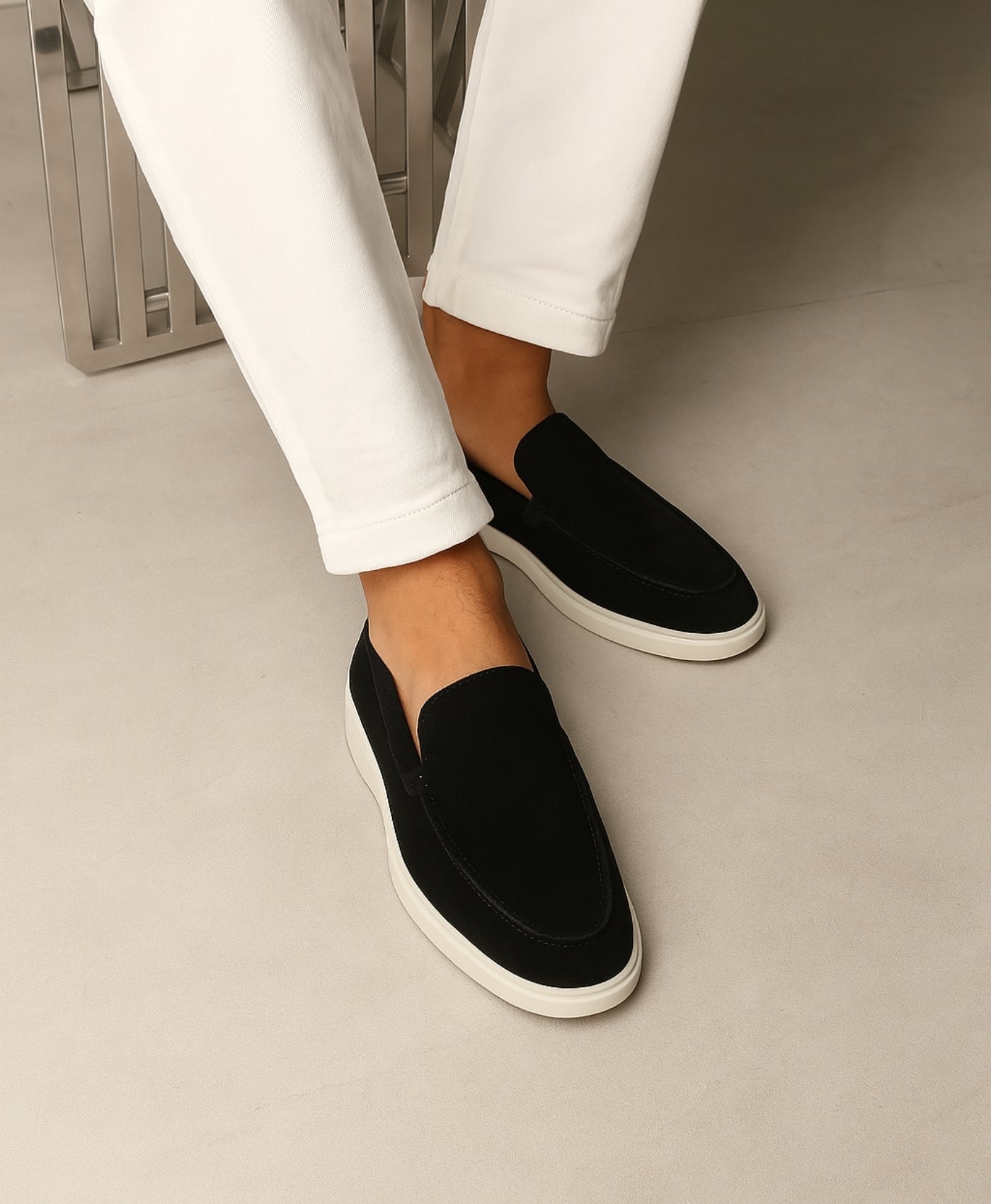 Zwart Yachtclub Suède Loafer