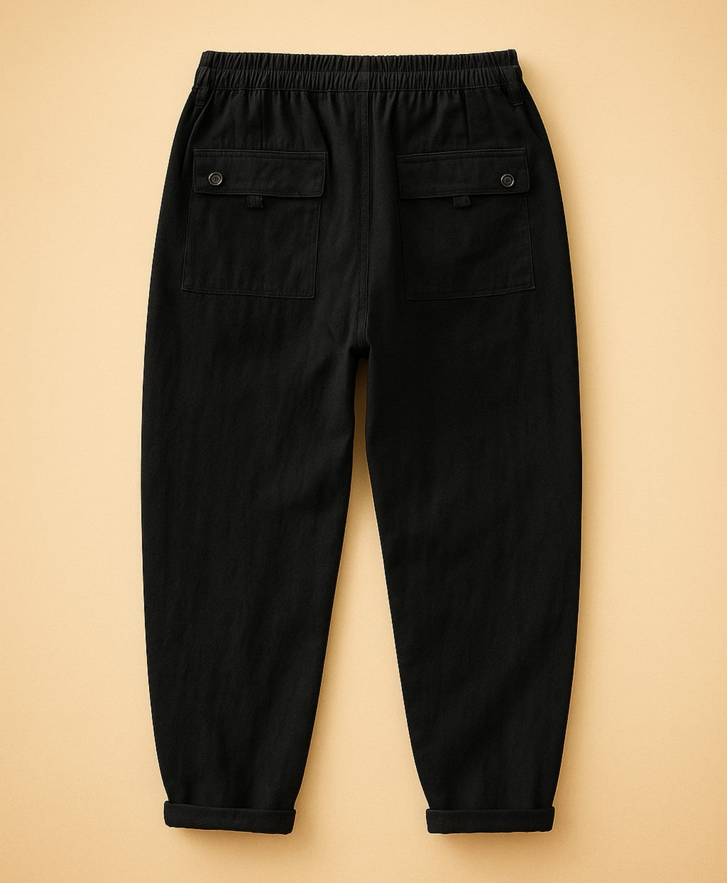 Zwart Monaco Linnen Broek