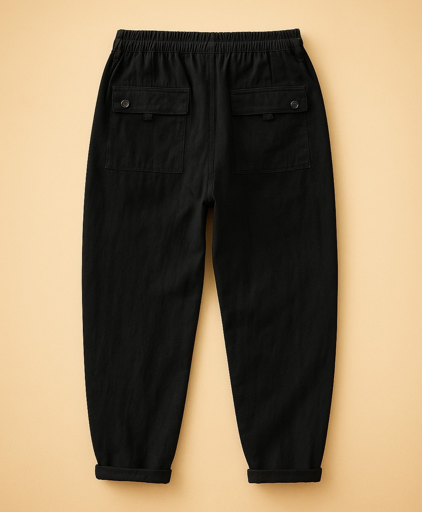 Zwart Monaco Linnen Broek